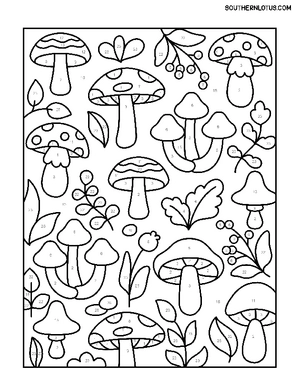 Free Color by Number Mindfulness Patterns Coloring Book - 7