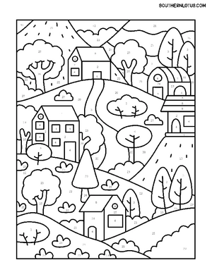 Free Color by Number Mindfulness Patterns Coloring Book - 8