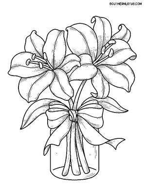 Free Color By Number Flowers Coloring Book - 8