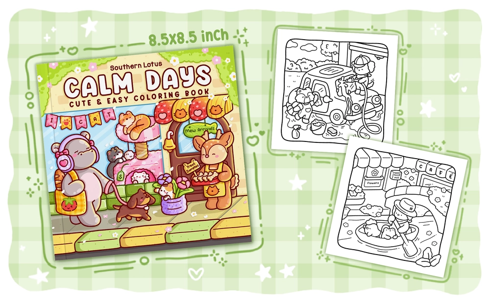 Calm Days Coloring Book - content plus - 2