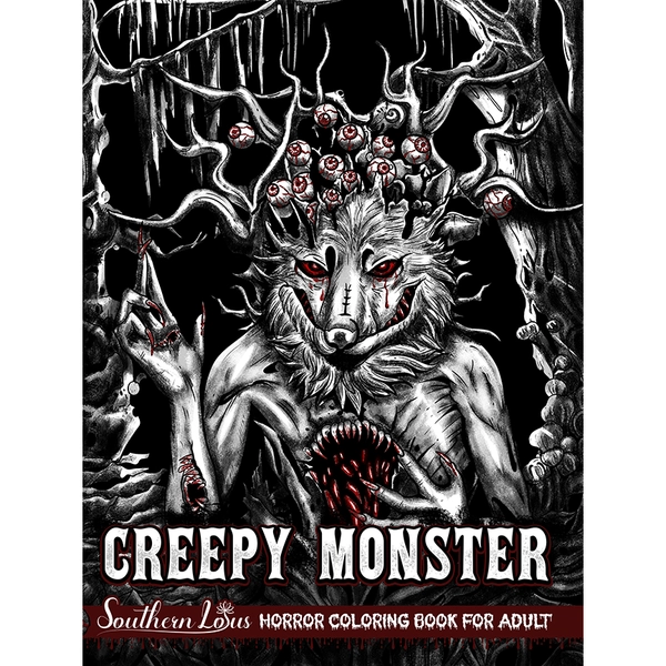 Creepy Monster Coloring Book - 1