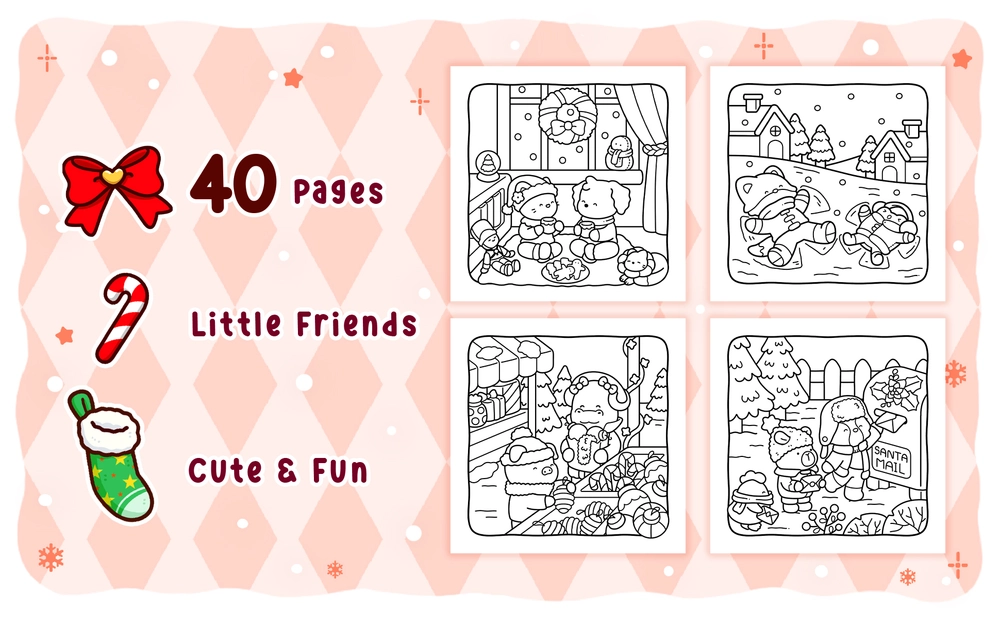 Funny Xmas Coloring Book - content plus - 1