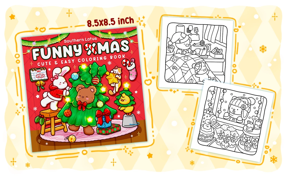 Funny Xmas Coloring Book - content plus - 2