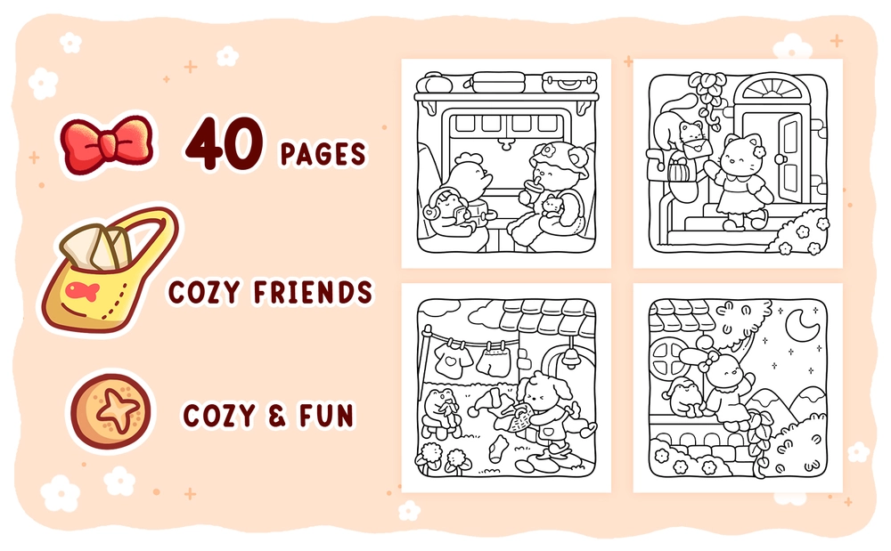Little Friends Vol. 2 Coloring Book - content plus - 1
