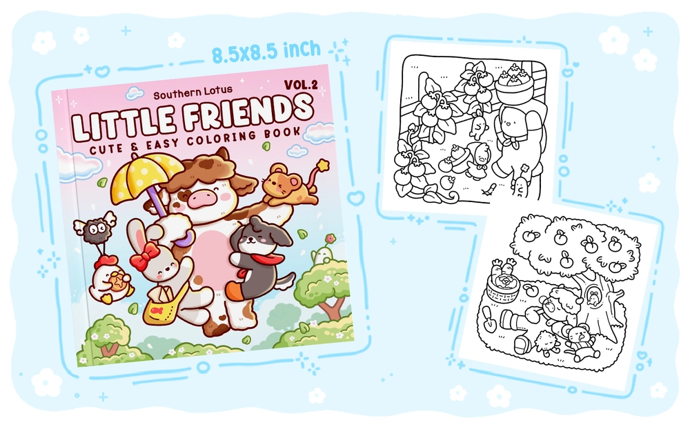 Little Friends Vol. 2 Coloring Book - content plus - 2
