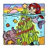 Ocean Home Cute & Easy Coloring Book - 3