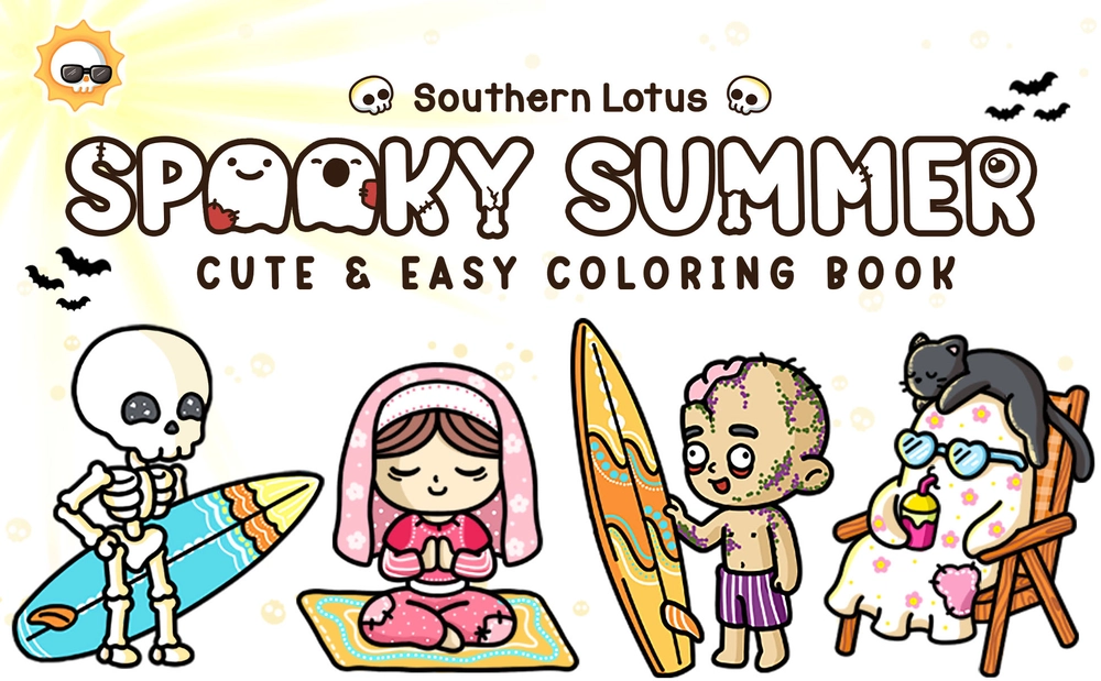 Spooky Summer Cute & Easy Coloring Book - content plus - 0
