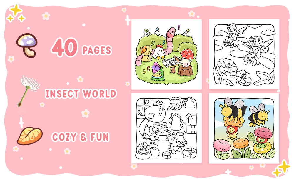 Tiny Friends Coloring Book - content plus - 1