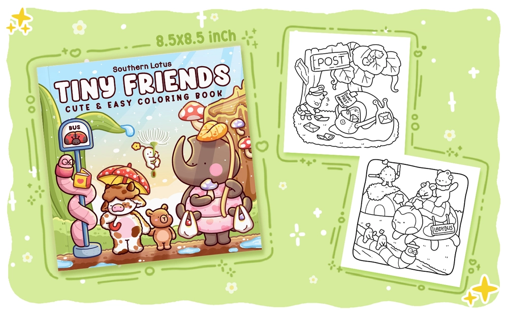 Tiny Friends Coloring Book - content plus - 2