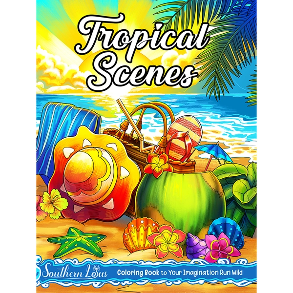Tropical Scenes Coloring Book - 1