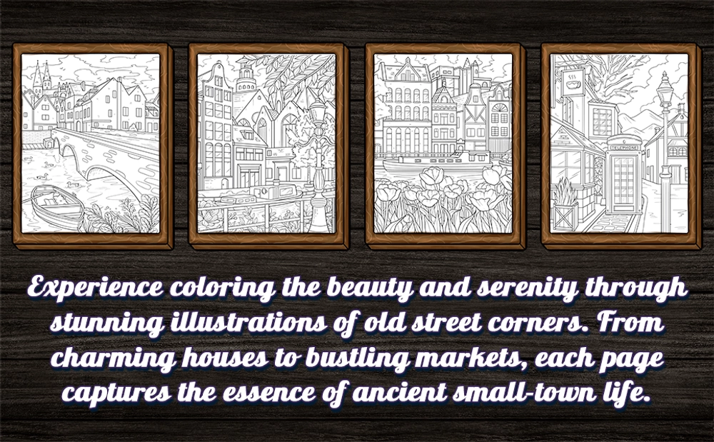 Old Street Corners Coloring Book - content plus - 2